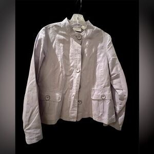 Chico’s jacket, linen and cotton,Chico’s size 1, fits like a medium/large